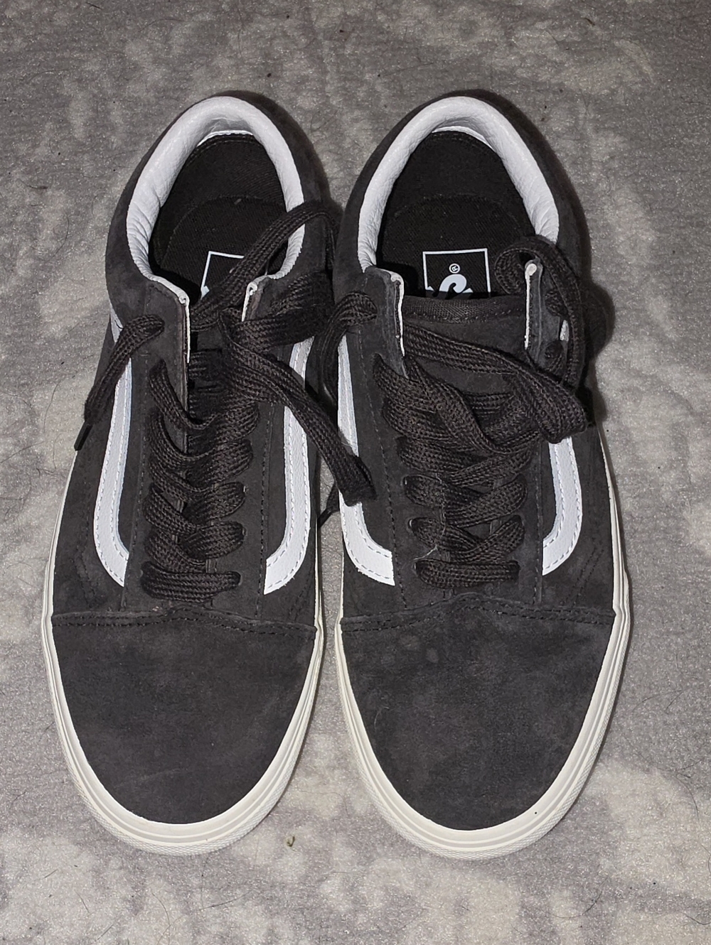 Vans Black and White Old Skool Low-Top Sneakers
